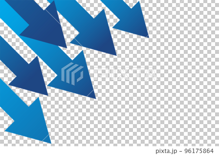 コピースペースのある下降する矢印の背景素材 96175864