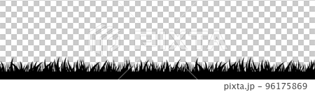 Line drawing simple grass line material 96175869