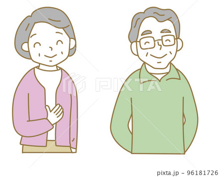 笑顔のシニア夫婦 96181726