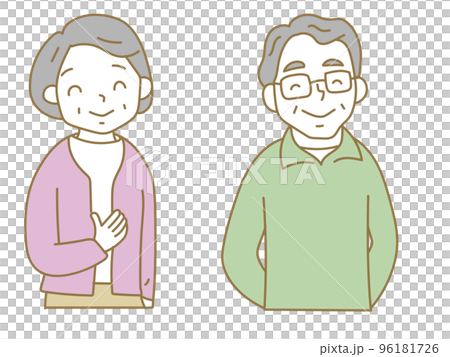 笑顔のシニア夫婦 96181726