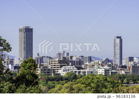 舞鶴公園からの展望 早良区西新周辺 福岡県福岡市 舞鶴公園からの展望 早良区西新周辺 福岡県福岡市 96183136