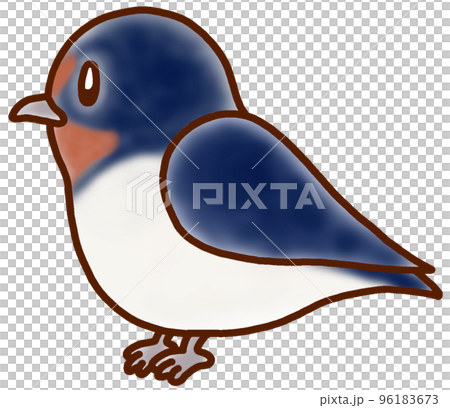 鬆散可愛的野鳥插畫燕子 鬆散可愛的野鳥插畫燕子 96183673