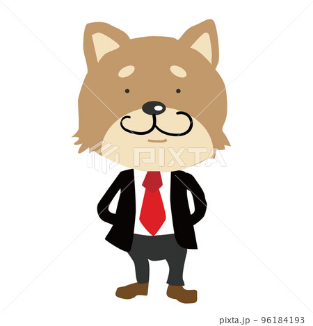 ネクタイをしたかわいい犬のイラスト ネクタイをしたかわいい犬のイラスト 96184193