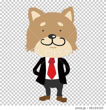ネクタイをしたかわいい犬のイラスト ネクタイをしたかわいい犬のイラスト 96184193