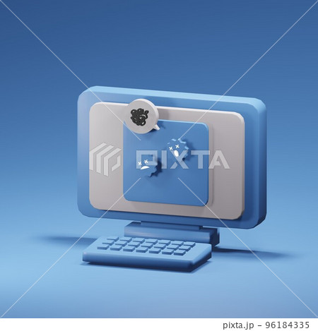ウイルス感染しているパソコン 96184335
