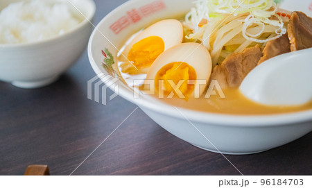 味噌ラーメン みそ拉麺 中華料理クローズアップ素材 96184703