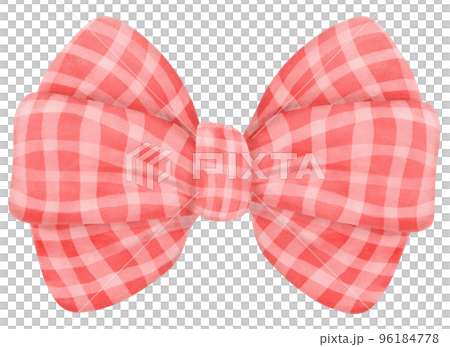 Cute Christmas  ribbon bow cartoon doodle watercolor hand drawn 96184778