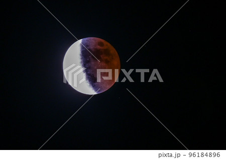 天体ショー鑑賞、皆既月食と惑星食(天王星食)、ターコイズフリンジ、赤銅色に輝く月も美しい 天体ショー鑑賞、皆既月食と惑星食(天王星食)、ターコイズフリンジ、赤銅色に輝く月も美しい 96184896