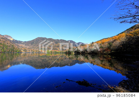 紅葉する湯ノ湖/栃木県日光市湯元 紅葉する湯ノ湖/栃木県日光市湯元 96185084