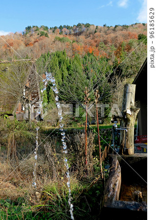 白川郷　紅葉　岐阜県 96185629
