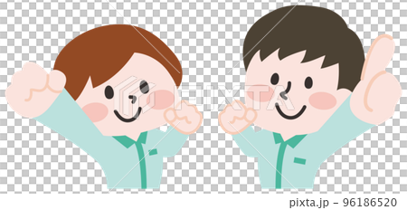 Cheerful staff in uniform Cheerful staff in uniform 96186520