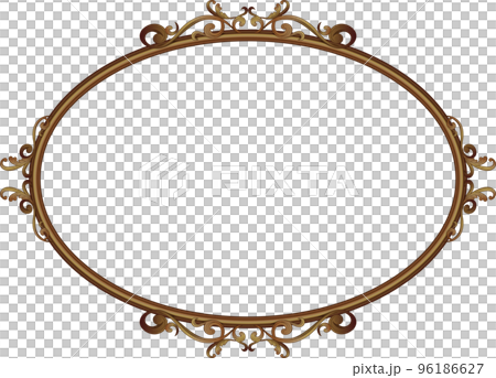 楕円形のアンティークフレーム。のイラスト素材 [96186627] - PIXTA