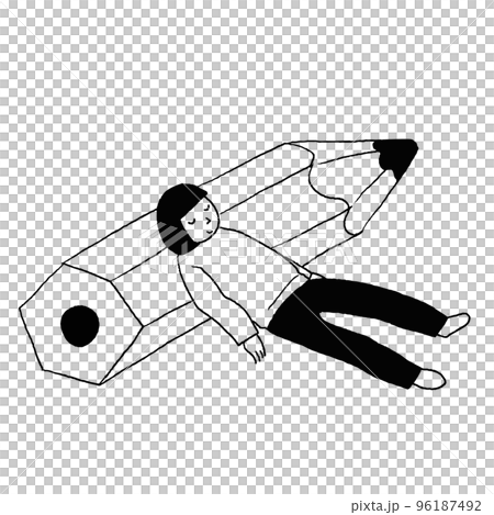 勉強をさぼる学生のイラストのイラスト素材 [96187492] - PIXTA
