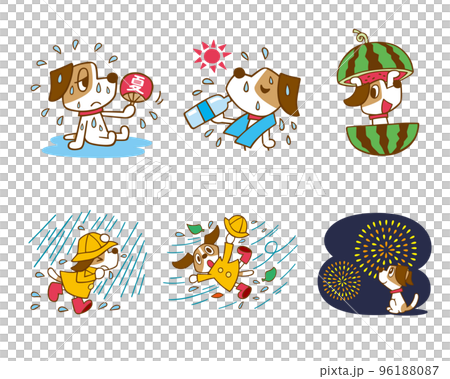 Jack Russell Terrier dog set 10 brown line (hot weather, heavy rain, fireworks, etc.) 96188087