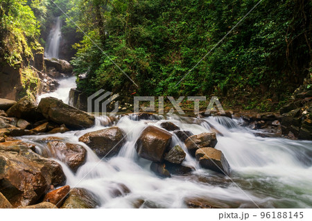 waterfall in nature at Phlio national park, Chanthaburi waterfall in nature at Phlio national park, Chanthaburi 96188145