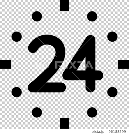 24 小時時鐘圖標 96188299