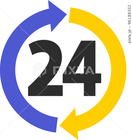24時間のアイコン 24時間のアイコン 96188302