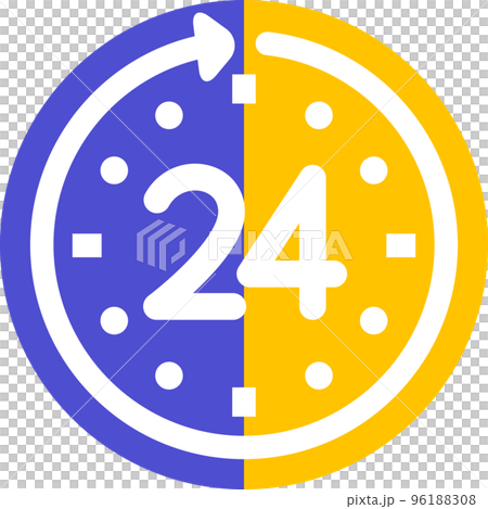 24時間の時計のアイコン 24時間の時計のアイコン 96188308