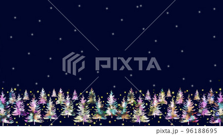 輝くイルミネーションのクリスマスツリーの背景 輝くイルミネーションのクリスマスツリーの背景 96188695