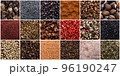 Spice and herbs background 96190247