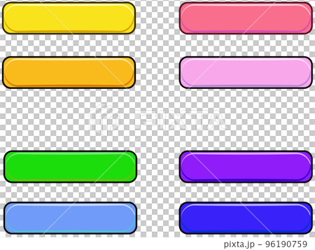rectangle text button color frame set 96190759