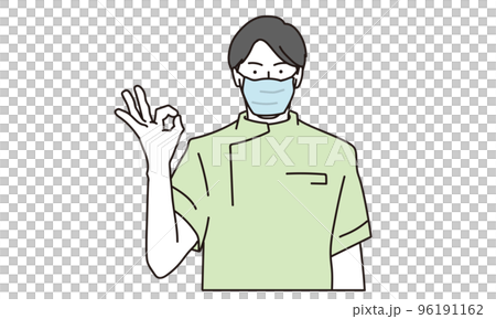 Asian dentist giving ok sign Asian dentist giving ok sign 96191162