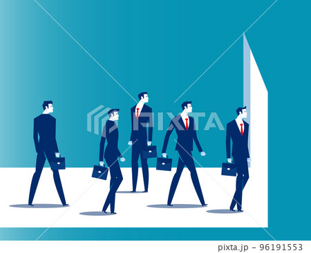 Standing out for the crowd. Business choice vector illustration Standing out for the crowd. Business choice vector illustration 96191553