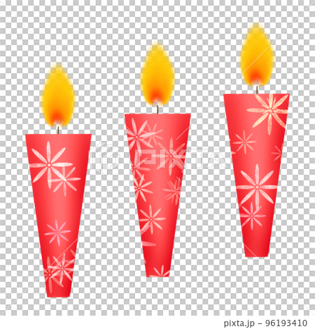 A simple illustration of three candles A simple illustration of three candles 96193410