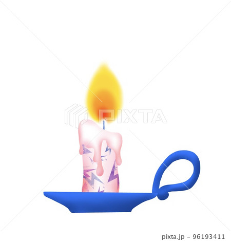 ロウソクをデザインしたシンプルなイラストのイラスト素材 [96193411] PIXTA