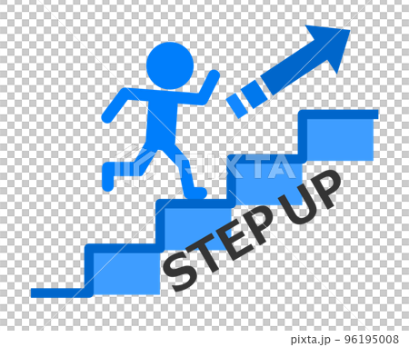 努力爬樓梯和站起來的人 96195008