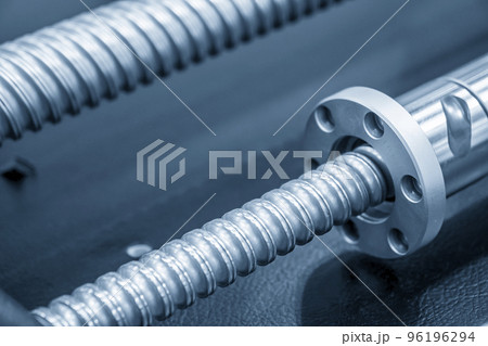 Closeup scene  assembly of spare parts  lead ball screw set. 96196294