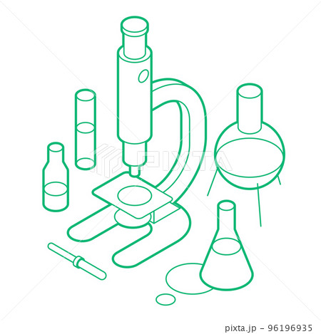Chemistry Lab Isometric Illustration 96196935