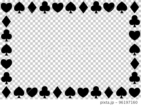 Playing card pattern frame material - Stock Illustration [96197160] - PIXTA