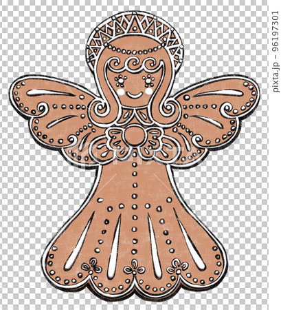 Czech traditional Christmas confection Pernik Angel Print style 96197301