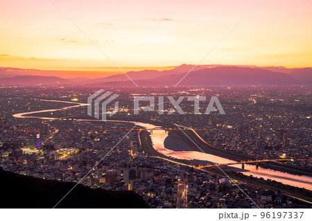 岐阜　金華山からの夜景 96197337
