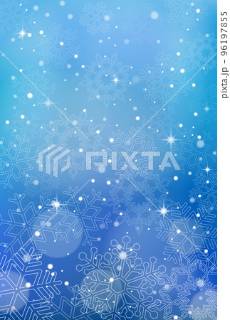 雪の結晶、冬のイメージ背景素材 雪の結晶、冬のイメージ背景素材 96197855