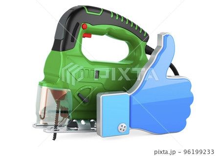 Jigsaw power with like icon, 3D rendering 96199233