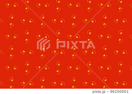 Geometric pattern in the colors of the national flag of People's Republic of China. The colors of People's Republic of China. Geometric pattern in the colors of the national flag of People's Republic of China. The colors of People's Republic of China. 96200001
