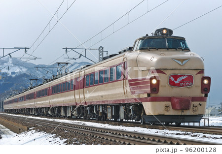 北陸本線　青海川ー糸魚川　JR西日本　489系　H01編成（金沢）　はくたか 96200128