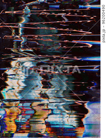 VHS static noise. Analog glitch texture. TV channel error. Flicker fuzzy artifacts abstract overlay background. 96200490