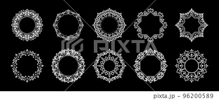Set of decorative frames Elegant element for design 96200589