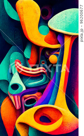 abstract colorful fluorescent neon background, neural network generated art 96200677