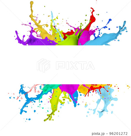 Fresh banner with colorful splash effect 96201272