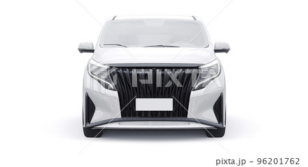 small commercial van for cargo transportation in cramped urban conditions. Courier car. A delivery service car with an inscription-free body for your own unique design. 3d rendering. 96201762