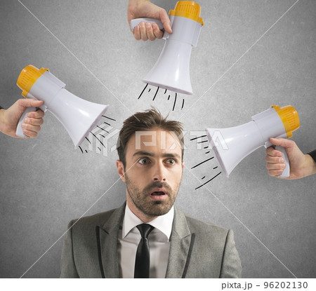 Businessman receives an ad 96202130