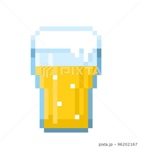 ハーフパイントのビールのピクセルイラストレーション 96202167