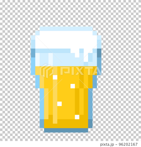 ハーフパイントのビールのピクセルイラストレーション 96202167