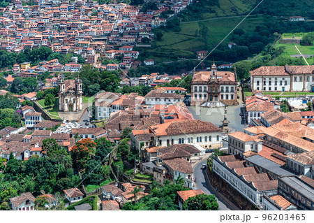 skyline of the brazilian city of ouro preto. unesco world heritage 96203465