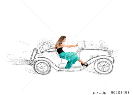 Fashion girl that drives 96203493