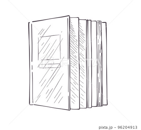Books vector hand drawn illustration sketch style 96204913